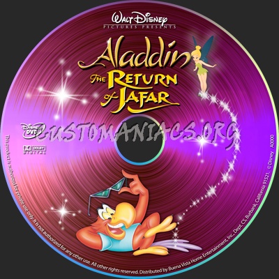 Aladdin Return of Jafar dvd label