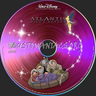 Atlantis Milos Return dvd label