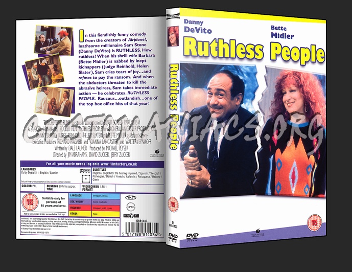 Ruthless People dvd cover