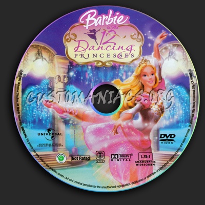 Barbie In The 12 Dancing Princesses dvd label