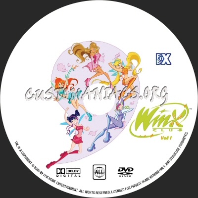 Winx Club dvd label