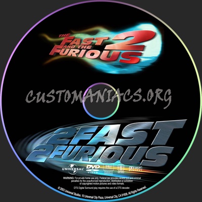 The Fast and the Furious 2 dvd label