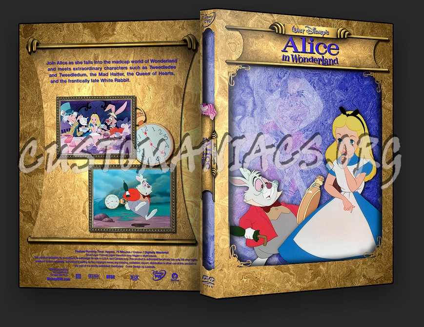 Alice In Wonderland dvd cover - DVD Covers  Labels by Customaniacs, id:  9228 free download highres dvd cover