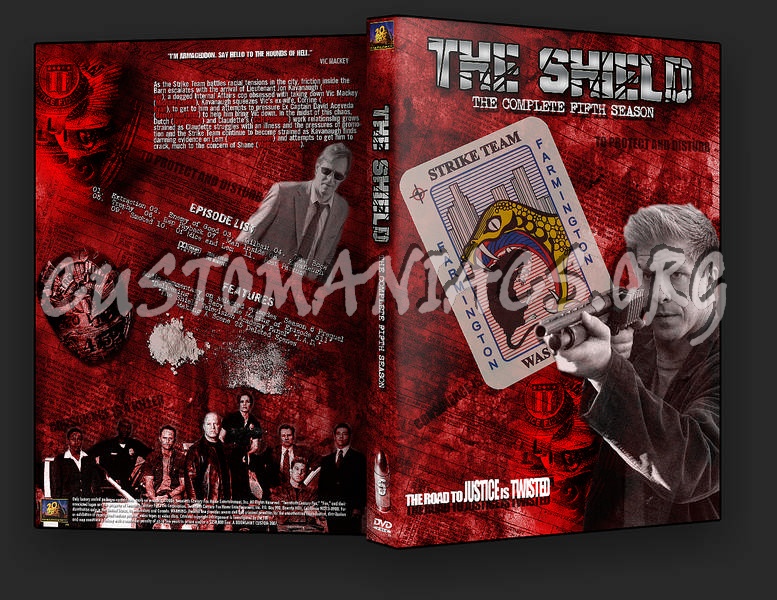 The Shield Season 1-5 dvd cover