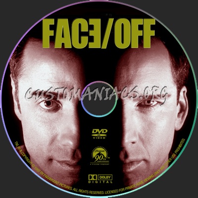 Face Off dvd label