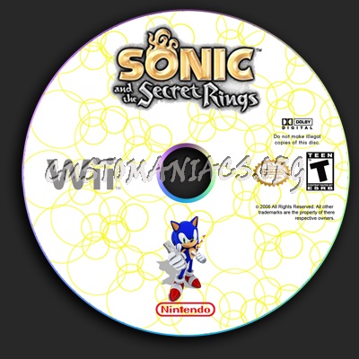 Sonic And The Secret Rings dvd label