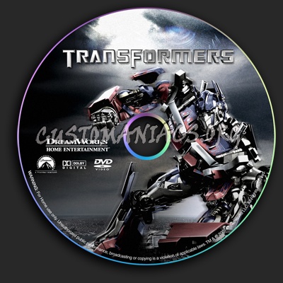 Transformers dvd label