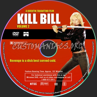 Kill Bill Vol 1&2 dvd label