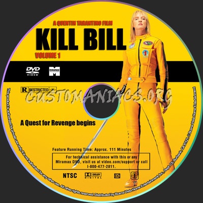 Kill Bill Vol 1&2 dvd label