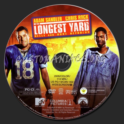 The Longest Yard dvd label
