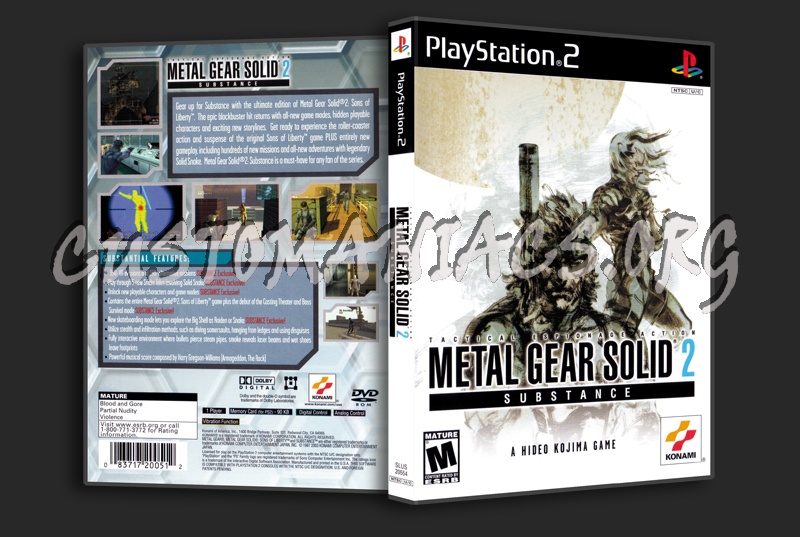 Metal Gear Solid 2 Substance dvd cover