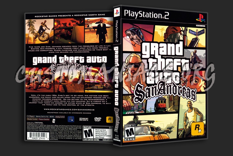 Grand Theft Auto San Andreas dvd cover