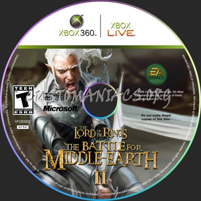 LOTR - The Battle For Middle Earth dvd label