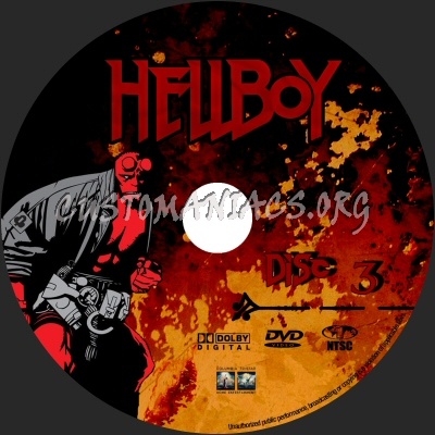 HellBoy dvd label