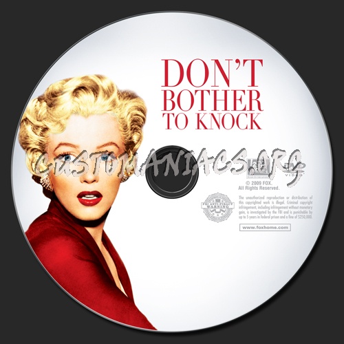 Don't Bother to Knock dvd label