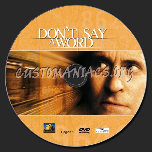 Don't Say a Word dvd label