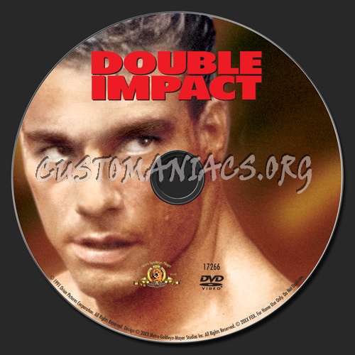 Double Impact dvd label