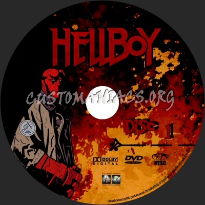 HellBoy dvd label