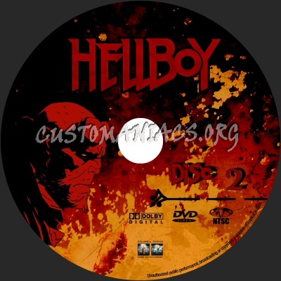 HellBoy dvd label