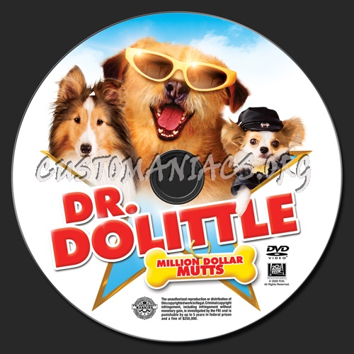 Dr. Dolittle Million Dollar Mutts dvd label