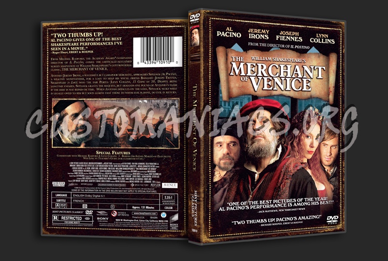 The Merchant of Venice dvd cover - DVD Covers & Labels by Customaniacs