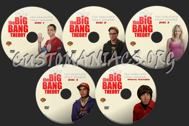 The Big Bang Theory Season 1 dvd label