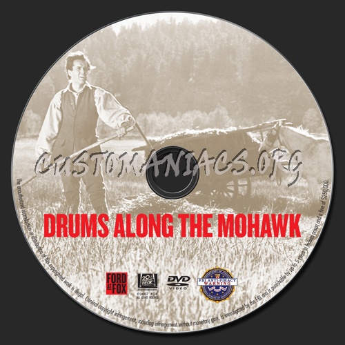 Drums Along the Mohawk dvd label