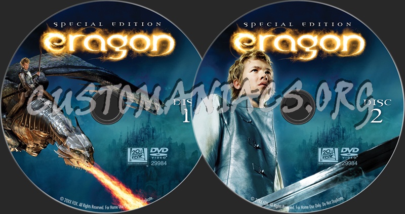 Eragon dvd label