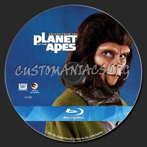Escape From the Planet of the Apes blu-ray label