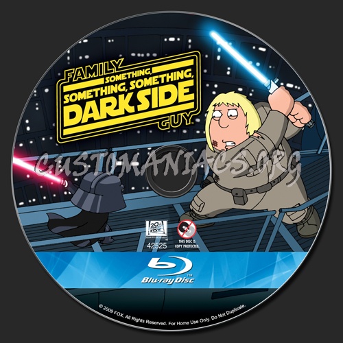 Family Guy Something, Something, Something Dark Side blu-ray label