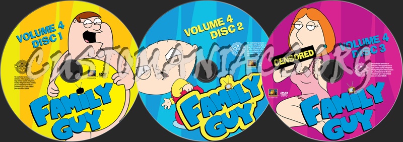 Family Guy Volume 4 dvd label