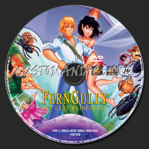 Fern Gully  .. dvd label