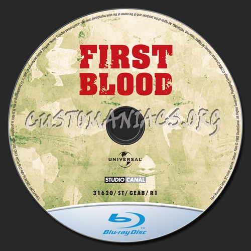 First Blood blu-ray label