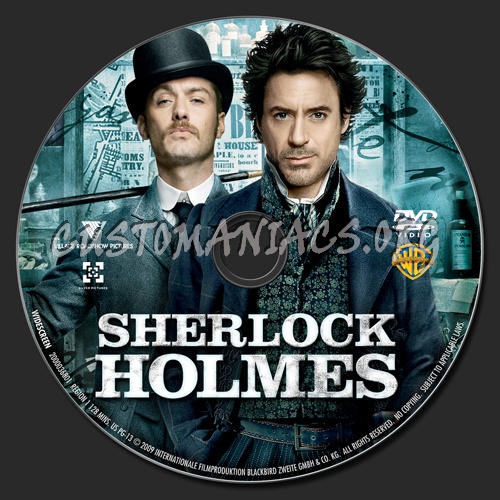 Sherlock Holmes dvd label