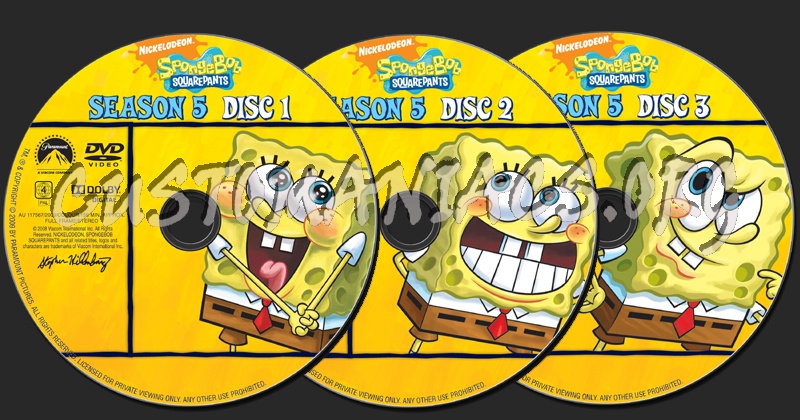 Spongebob Squarepants Season 5 Dvd Label Dvd Covers Labels By Customaniacs Id 984 Free Download Highres Dvd Label