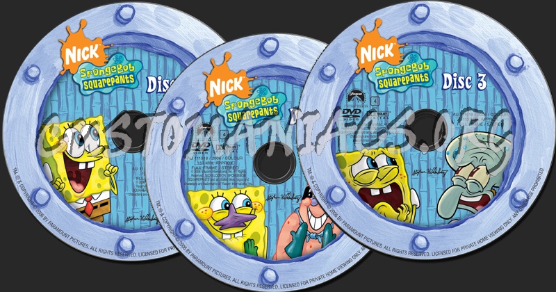 Spongebob Squarepants Season 2 dvd label