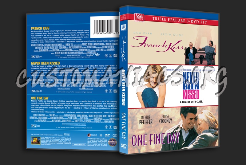 French Kiss / Never Been Kissed / One Fine Day dvd cover