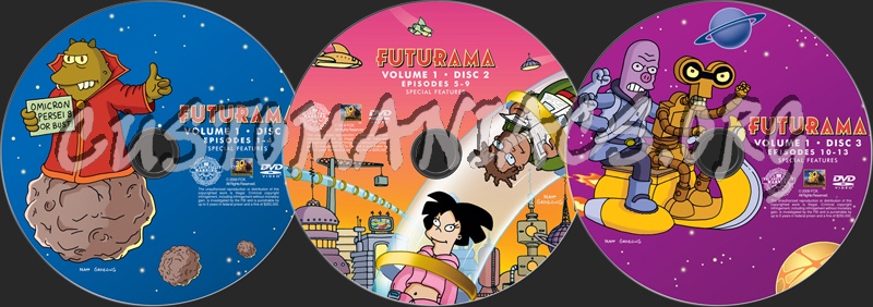 Futurama - Volume 1 dvd label