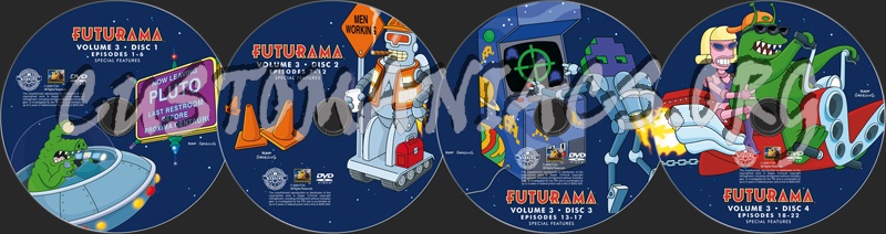 Futurama Volume 3 dvd label