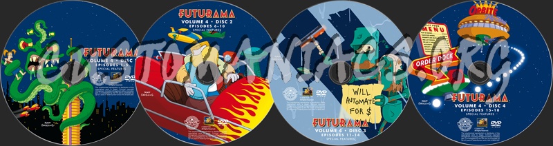 Futurama Volume 4 dvd label