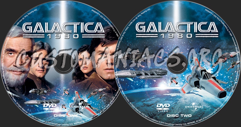 Galactica 1980 dvd label