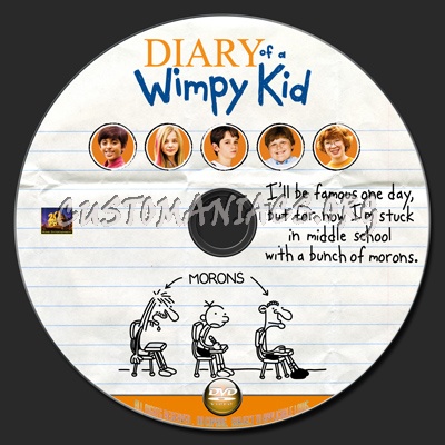 Diary Of A Wimpy Kid dvd label