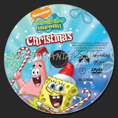 Spongebob Squarepants Christmas dvd label