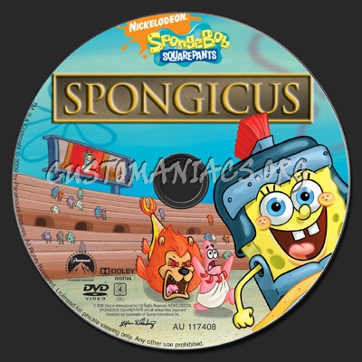Spongebob Squarepants Spongicus dvd label