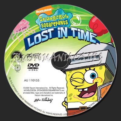 Spongebob Squarepants Lost in Time dvd label