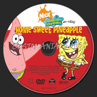 Spongebob Squarepants Home Sweet Pineapple dvd label