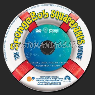 The Spongebob Squarepants Movie dvd label