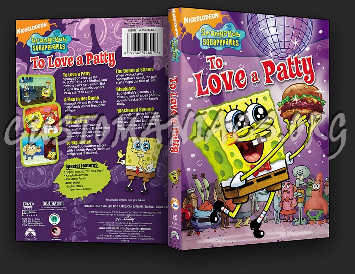 Spongebob Squarepants To Love A Patty dvd cover