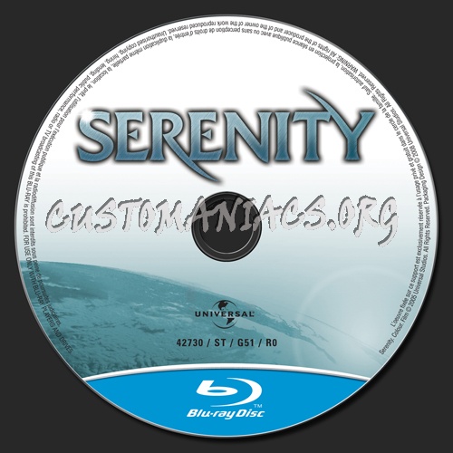 Serenity blu-ray label