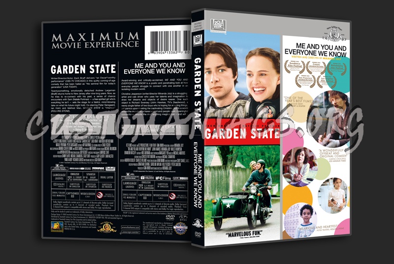Garden State / Me and You and Everyone We Know dvd cover